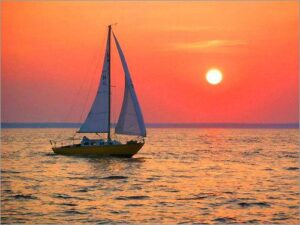 "Sunrise boat ride on the River Ganges at Assi Ghat"