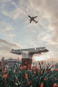 Modern view of Cochin International Airport in Kerala